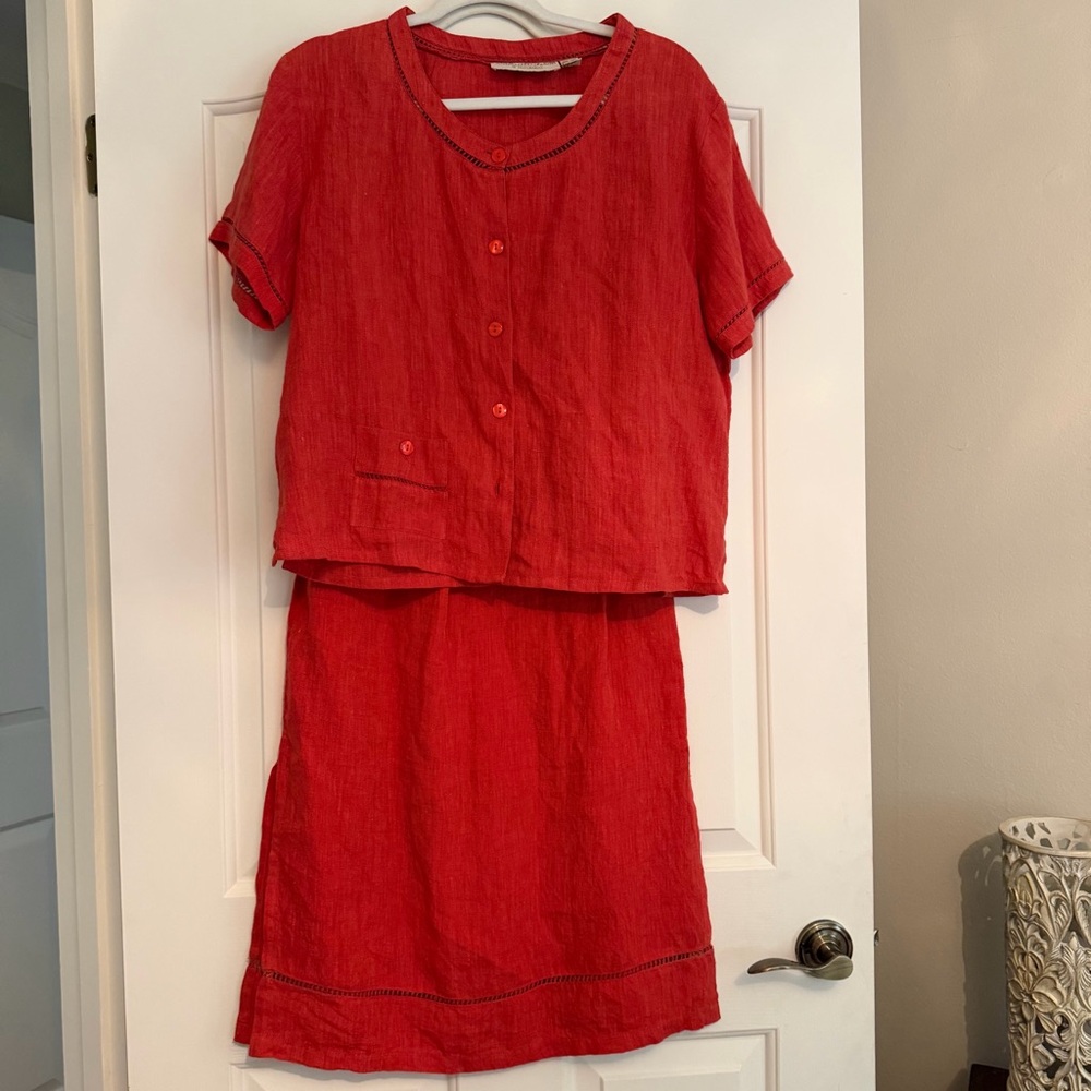 100% Linen Essentials by Putumayo 2 piece matching set ❤️